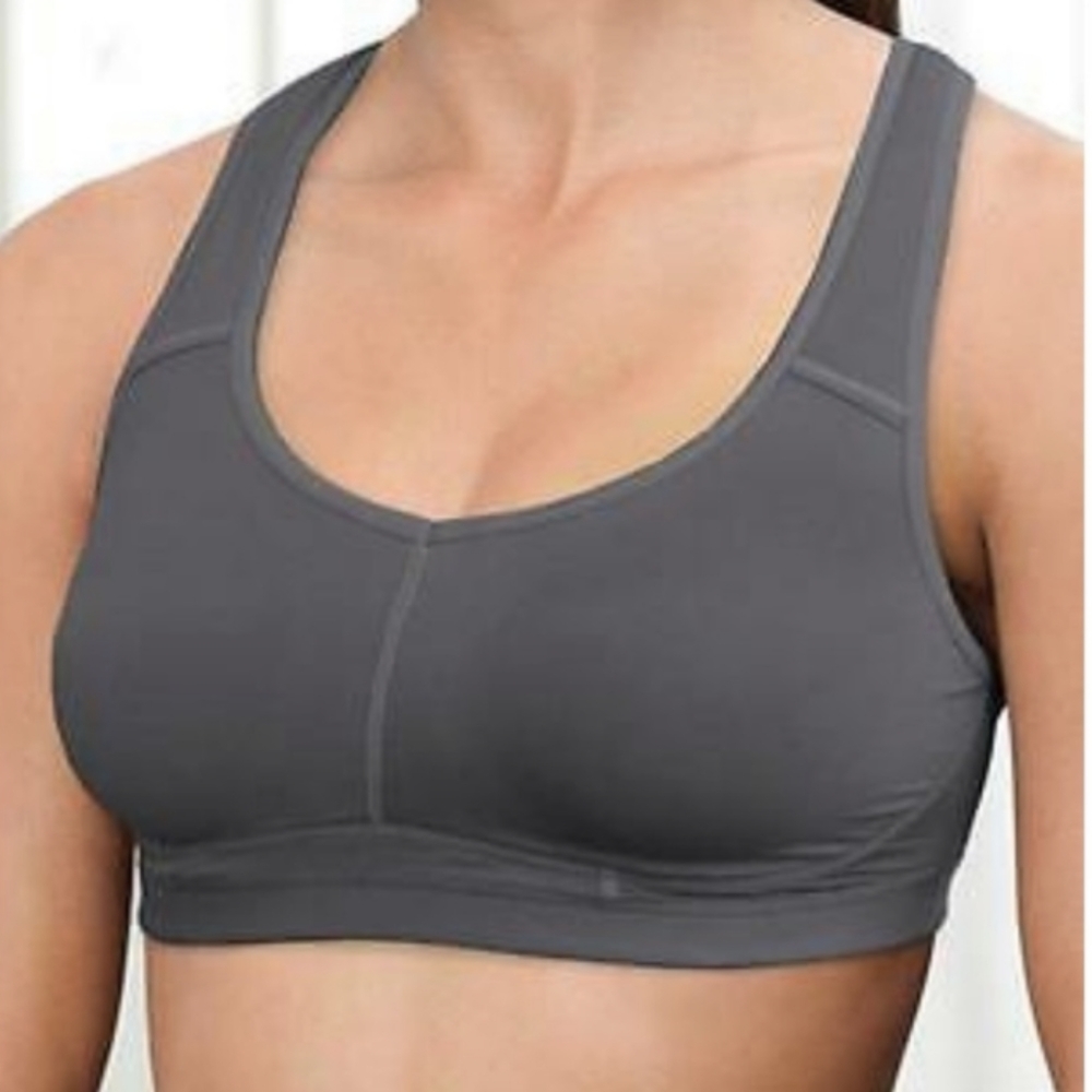 NWT Athleta Hullabraloo Dark Gray Sports Bra (32C)